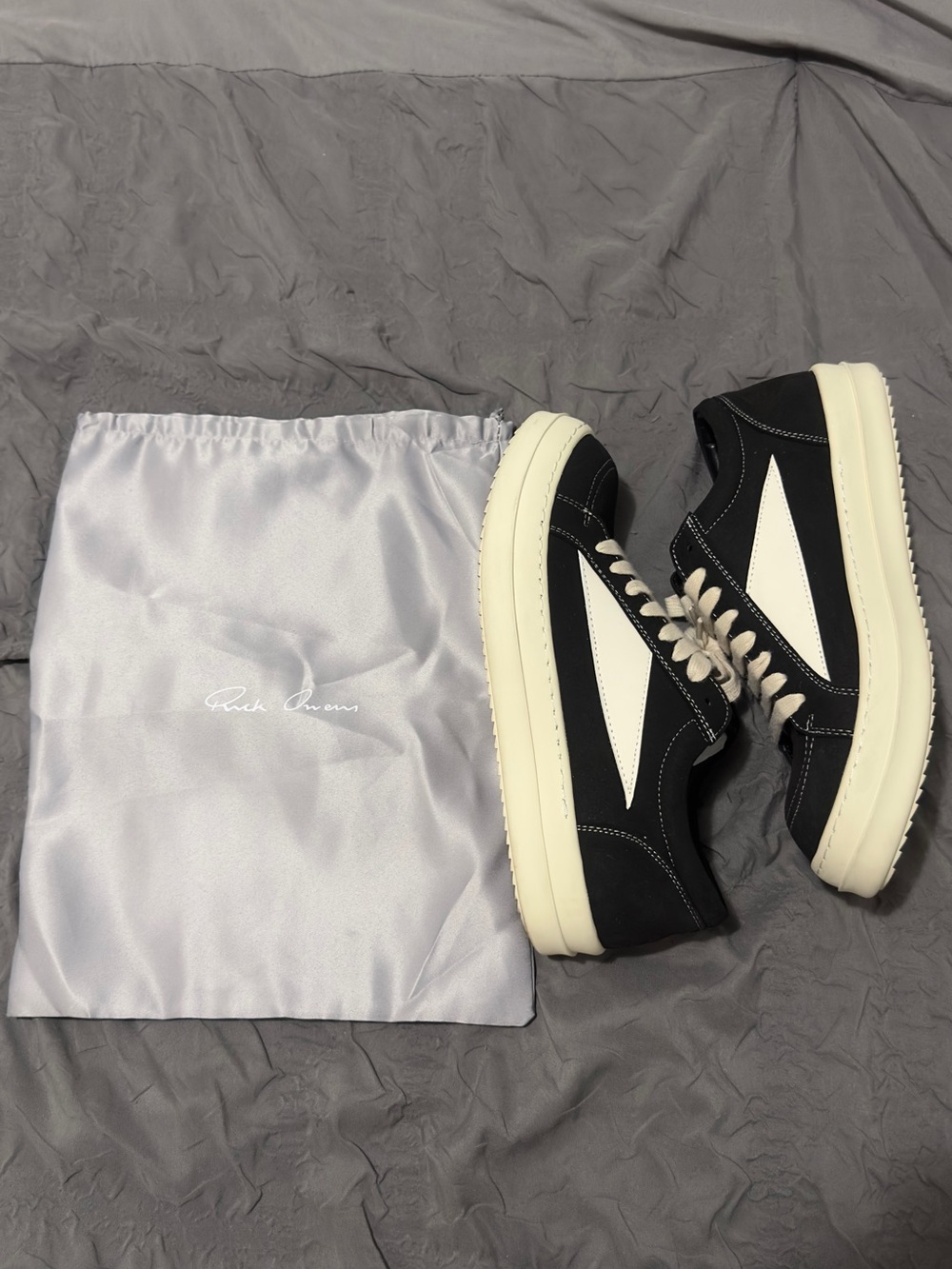 Black & cream Rick Owens vans